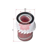 Sakura Heavy Duty Air Filter Element (Cross Ref: FA3105, AS-1705, HDA5615, 49160) Thumbnail