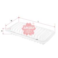 Sakura Engine Air Filter (Cross Ref: FA3371, A-1178, Ryco A1427) Thumbnail